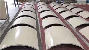 Natural Beige Marble Curved Column Claddings Panels