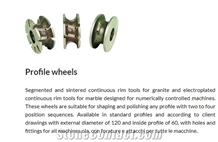Profile Wheels Segmented and Sintered Continuous Rim Tools Profile Wheels Segmented and Sintered Continuous Rim Tools
