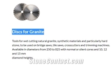 Wet Cutting Discs for Granite