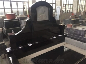 Black Tombstone Monument Stone Headstone Gravestone