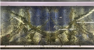 Gold Blue Green Terrazzo Slabs/Tiles for Wall