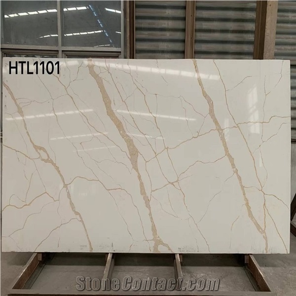 Quartz Stone Slab Calacatta Gold Factory Price
