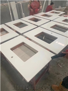 White/Gold Nano Artificial Stone Countertop