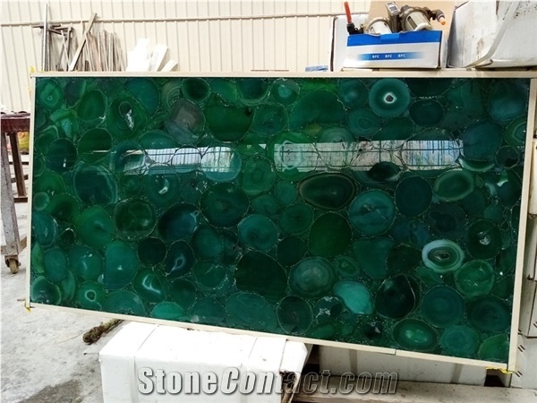 Dark Green Gemstone for Backlit Wall Panel,Backlit Wall Tile