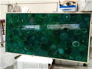 Dark Green Semiprecious Big Slabs for Wall Panel Tiles