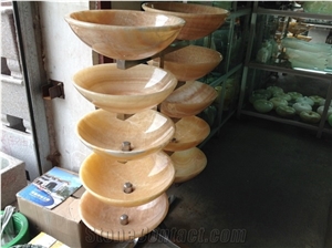 Onyx Bathroom Above Wash Basins,Round Onyx Vessel Sinks