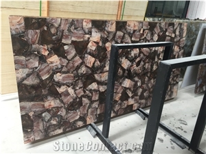 Petrified Wood Semi Precious Stone Slab,Petrified Wood Tile