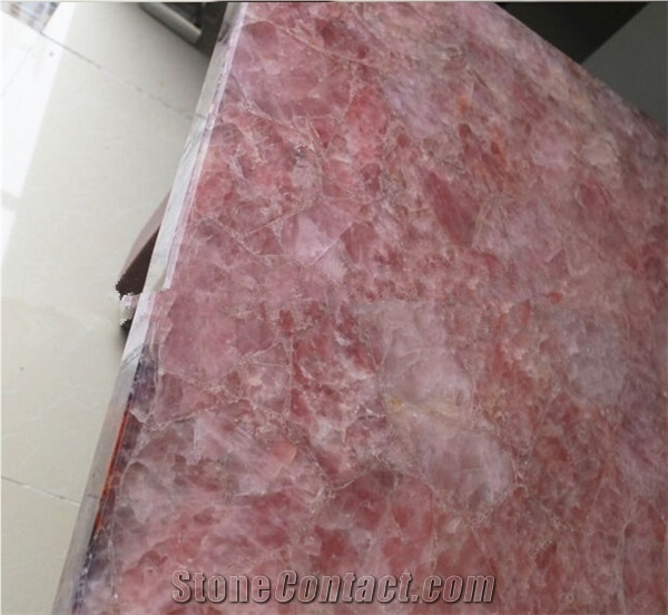 Pink Semiprecious Stone Slabs,Pink Agate Stone Gemstone Slabs