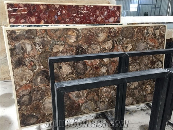 Round Petrified Wood Semiprecious Stone,Petrified Wood Slab