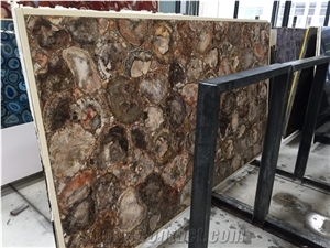 Round Petrified Wood Semiprecious Stone,Petrified Wood Slab
