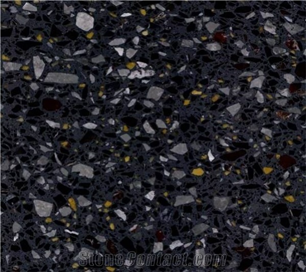 Black Terrazzo Tiles for Flooring
