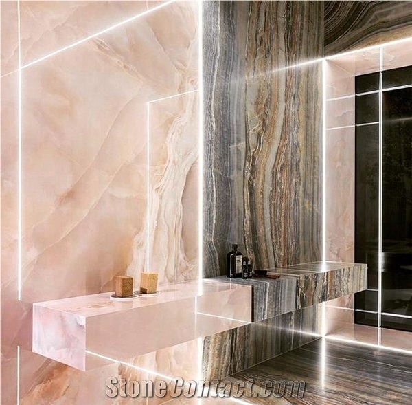 Pink Onice Rosa Large Format Slabs