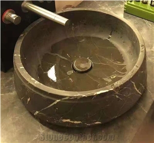 China Brown Marble Polished Stone Sink & Wash Basin