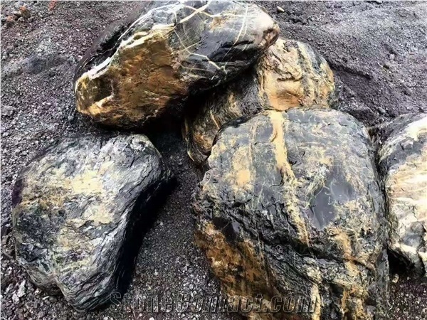 China Diamond Granite Split Waterjet Landscaping Stone