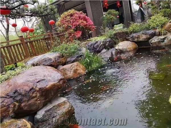 China Diamond Granite Split Waterjet Landscaping Stone