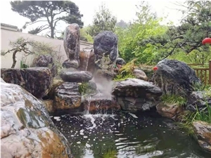 China Diamond Granite Split Waterjet Landscaping Stone