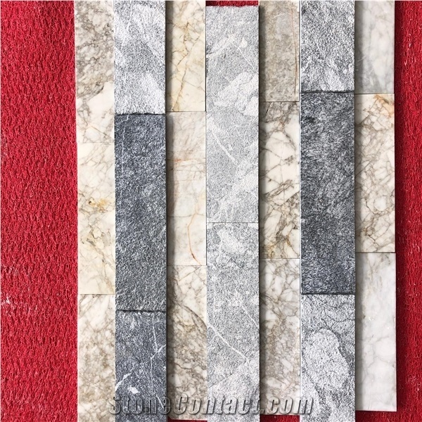 Gold Marble Wall Cladding Panels, Ledge Stone Wall Panels