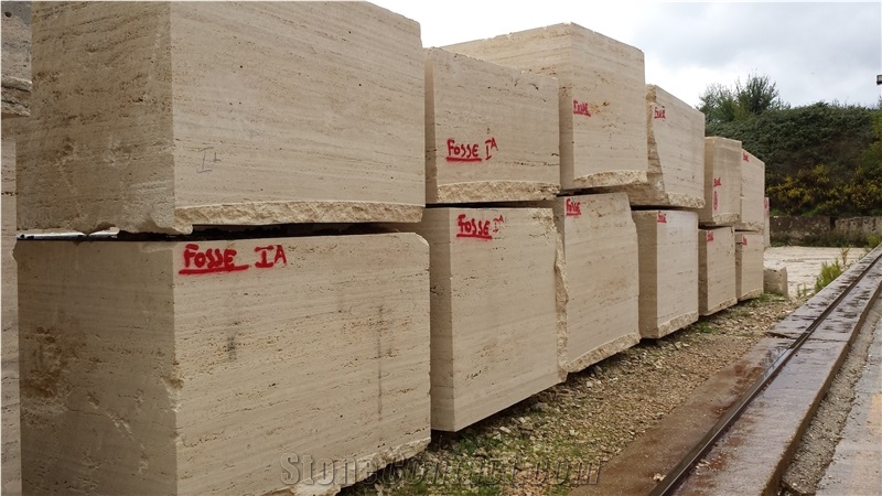 Roman Travertine Classico Fosse Blocks
