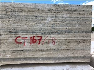 Roman Travertine Silver Alga Longarina Travertine Blocks