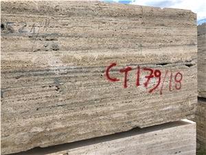 Roman Travertine Silver Alga Longarina Travertine Blocks