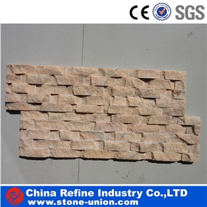 Beige Quartzite Z-Shaped Culture Stone,Stacked Veneer