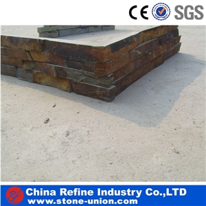 Brown Slate Culture Stone Wall Cladding Panel,Ledge Stone