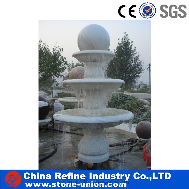 Chinese Marble Rolling Sphere Ball Polished Garden Fountains