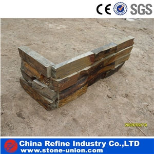 Chinese Rusty Slate Culture Stone,Brown Color Ledge Stone