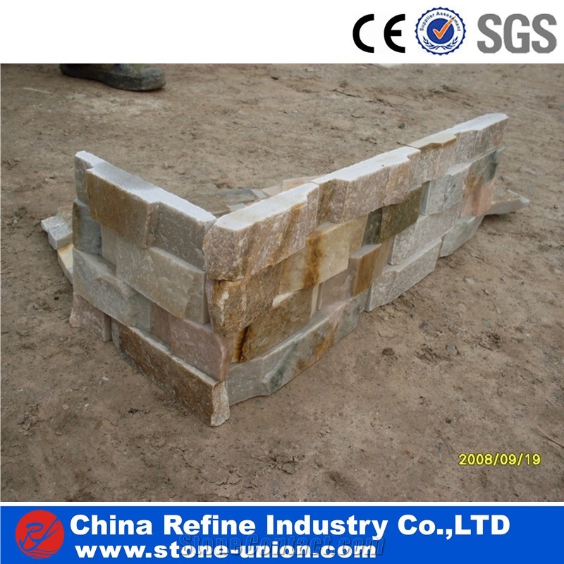 Chinese Rusty Slate Culture Stone,Brown Color Ledge Stone