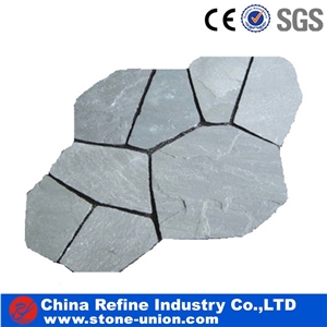 Chinese Yellow Wooden P014 Slate Random Flagstone Paving