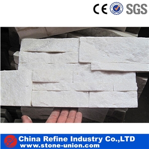 Crystal White Quartzite Wall Cladding Panel & Stacked Stone