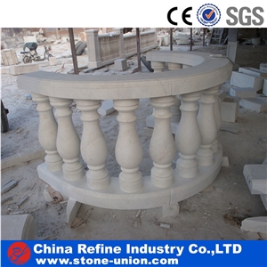 Curved Shaped Hand Carving Balustrades, Staircase Handrails