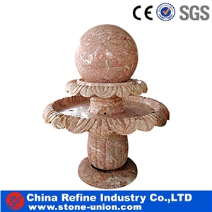 Fountain Sphere Balls Rolling,Red Granite Water Fountains