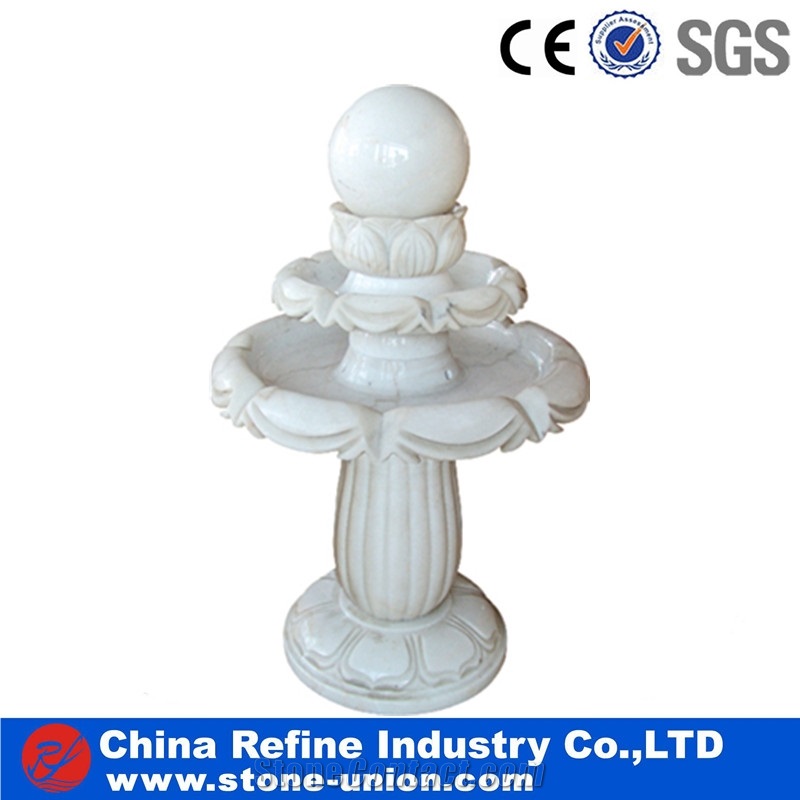 Green Onyx Carved Fountain ,Garden Ball Rolling Fountains