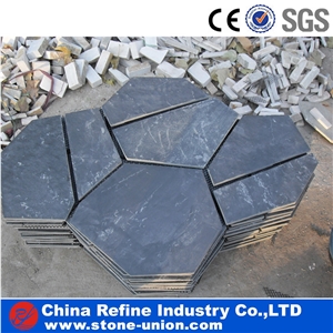 Grey Slate Flagstone Paving,Natural Exterior Flooring Tiles