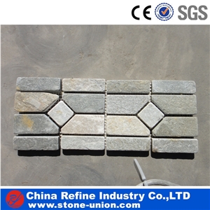 Grey Slate Mosaics Moldings Borders,Wall Cladding Covering