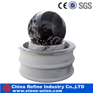 Hot Sale Shanxi Black Granite Garden Fountains & Waterfall
