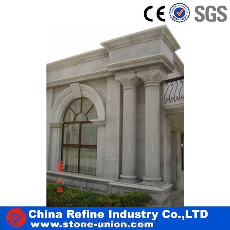 Hunan White Marble Sculptured Columns,Roman Columns