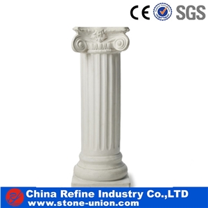 Hunan White Marble Sculptured Columns,Roman Columns