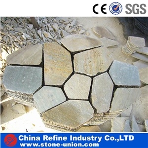 Irregular Shaped Mixed Color Slate Flagstone Paving Stone