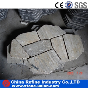 Irregular Shaped Mixed Color Slate Flagstone Paving Stone