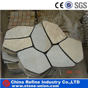 Irregular Shaped Mixed Color Slate Flagstone Paving Stone