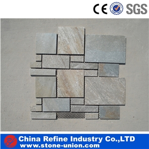 Mixed Slate Mosaic Paving Stone For Garden Floor Paving