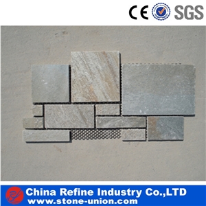 Mixed Slate Mosaic Paving Stone For Garden Floor Paving