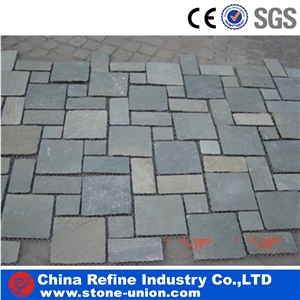 Mixed Slate Mosaic Paving Stone For Garden Floor Paving