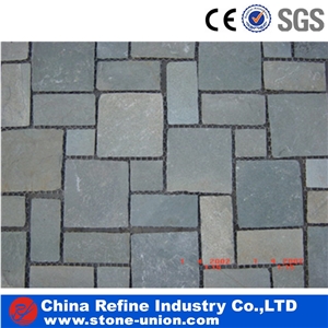 Mixed Slate Mosaic Paving Stone For Garden Floor Paving