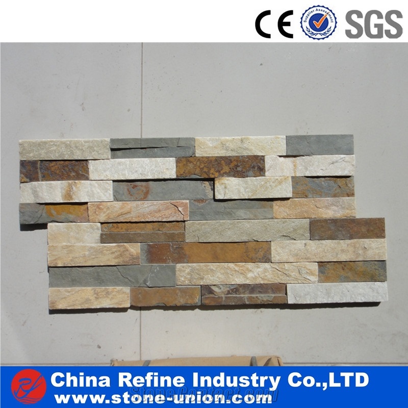Modern Golden Rust Culture Stone Wall Tiles & Stone Veneer