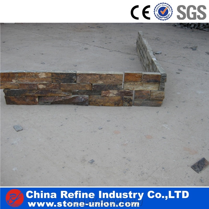 Multi Color Rusty Slate Culture Stone,Ledge Stone Veneer