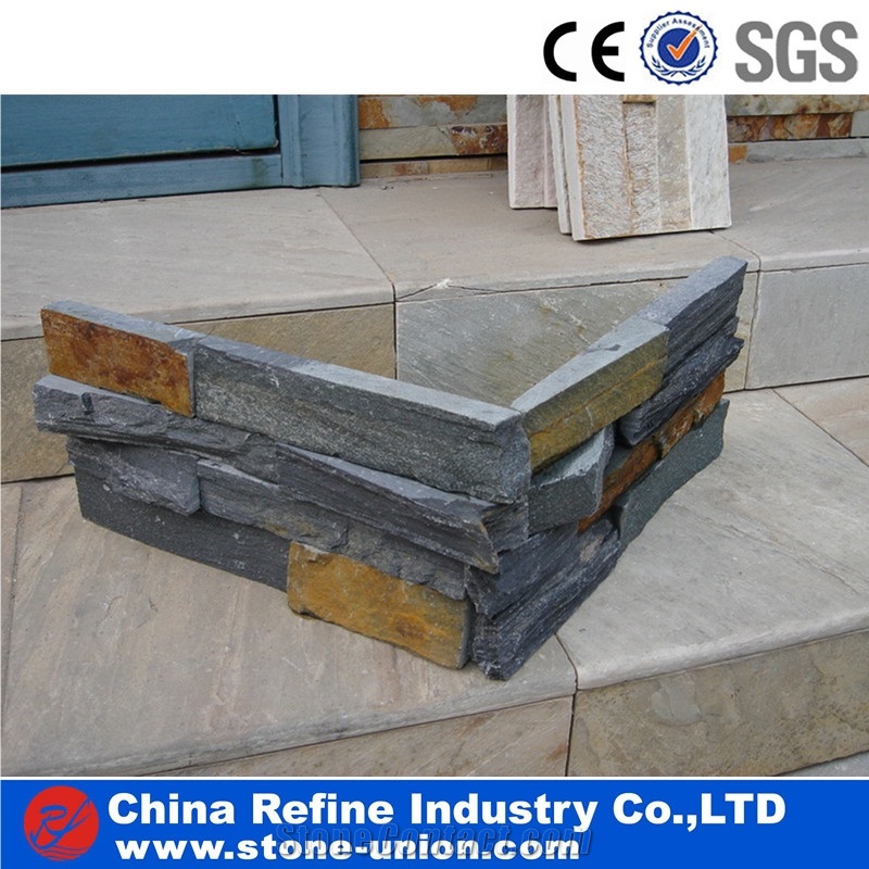 Multi Color Rusty Slate Culture Stone,Ledge Stone Veneer
