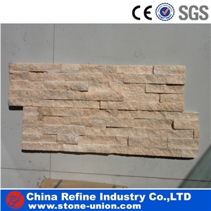 Peach Red Pink Quartzite Ledge Veneer Stone & Stacked Stone